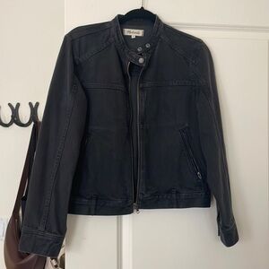 Black denim jacket